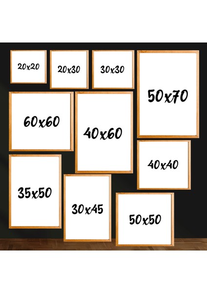 Modern Ahşap Çerçeve Tablo 006