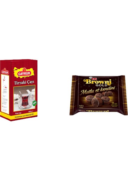 Çaykur Tiryaki 1000 gr + 6 'lı Eti Browni Gold