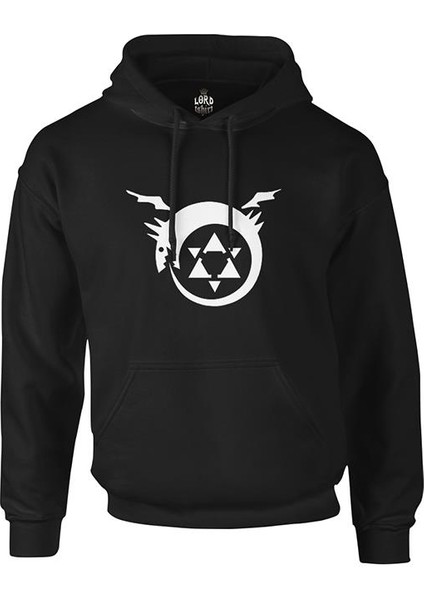 Fullmetal Alchemist Siyah Erkek Fermuarsız Kapşonlu