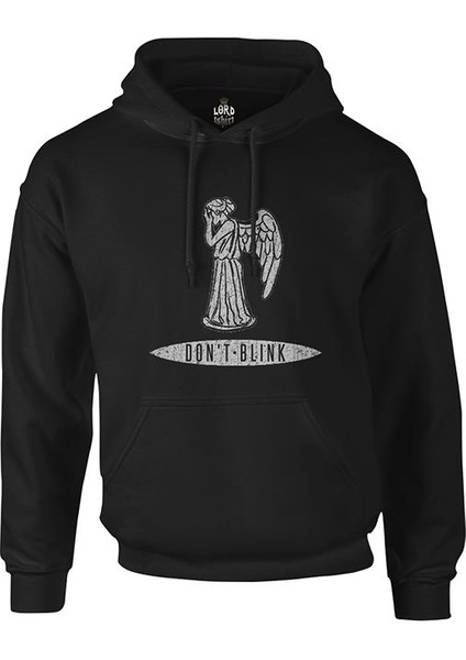 Doctor Who - Weeping Angels Siyah Erkek Fermuarsız Kapşonlu