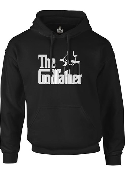 The Godfather - Logo Siyah Erkek Fermuarsız Kapşonlu