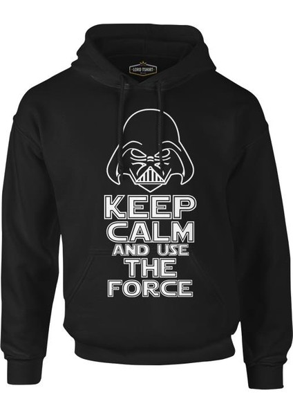 Star Wars - Use The Force Siyah Erkek Fermuarsız Kapşonlu
