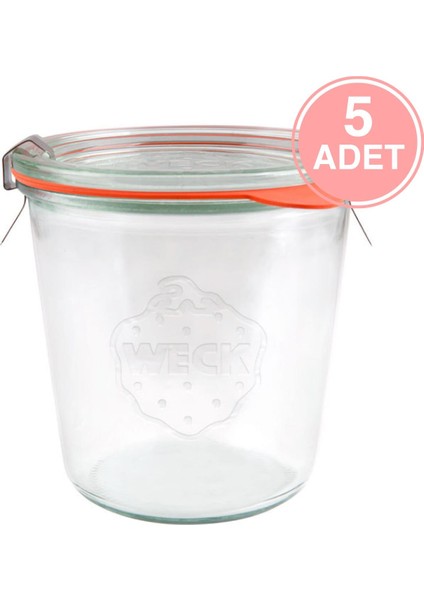 580 ml. Cam Saklama Kavanozu 5 Adet