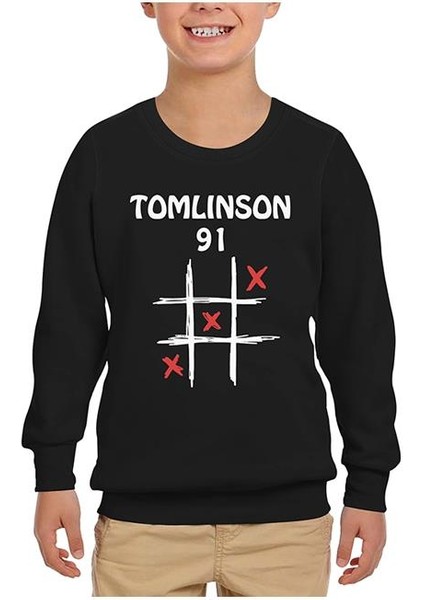 Louis Tomlinson - 91 Siyah Çocuk Sweatshirt