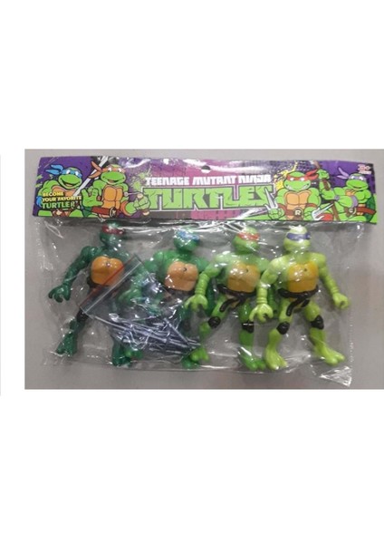 Işıklı Ninja Turtles 4 Lü Aksiyon Figür Silahlı Kaplumbağalar