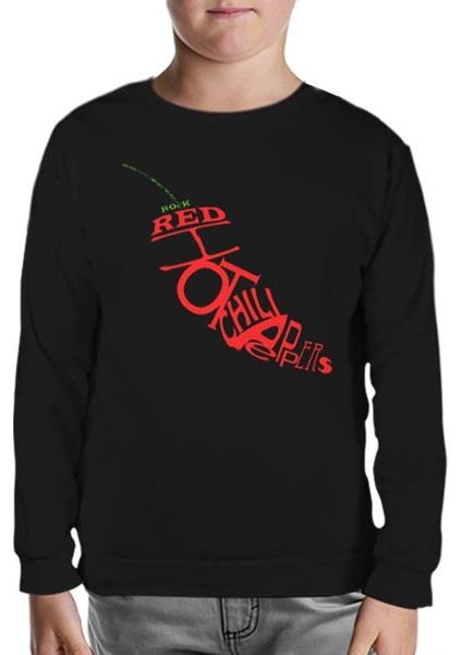 Red Hot Chili Peppers - The Pepper Siyah Çocuk Sweatshirt
