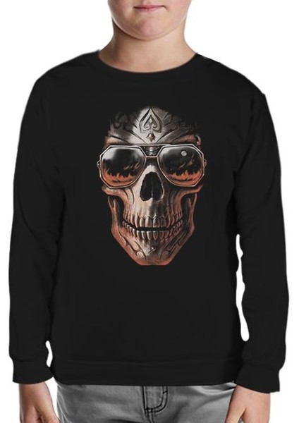 Kuru Kafa Siyah Çocuk Sweatshirt