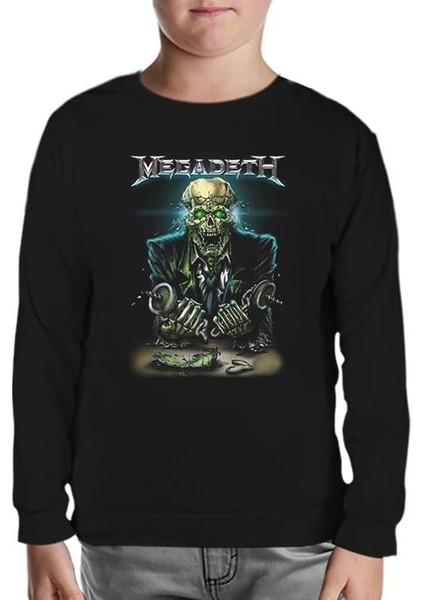Megadeth - Vic 4 Siyah Çocuk Sweatshirt