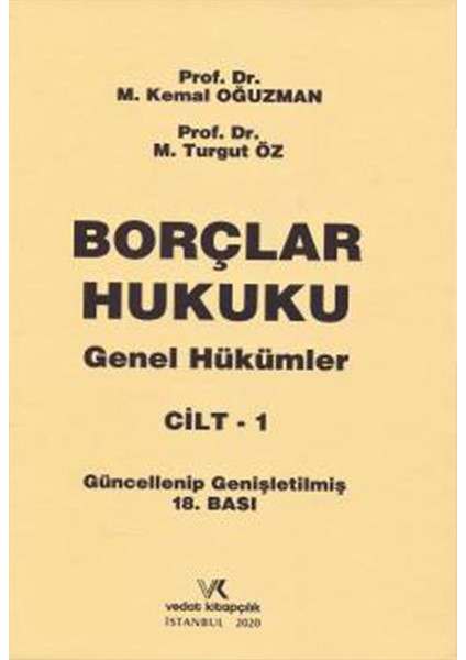 Vedat Kitapçılık Borçlar Hukuku Genel Hükümler Cilt-1