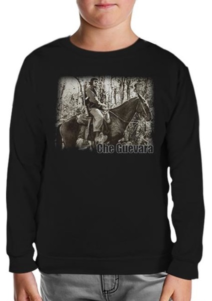 Che Guevara 1 Siyah Çocuk Sweatshirt