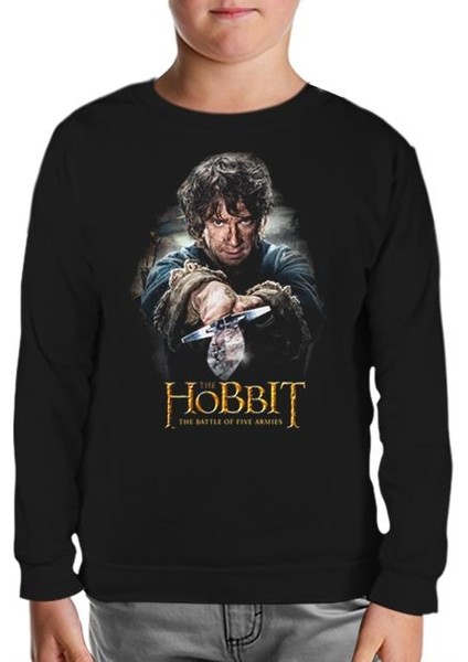 Hobbit - The Battle Of Five Armies Siyah Çocuk Sweatshirt