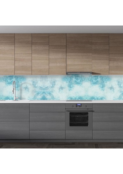 Mutfak Tezgah Arası Folyo Fayans Kaplama Folyosu Absract Desen 60 x 200