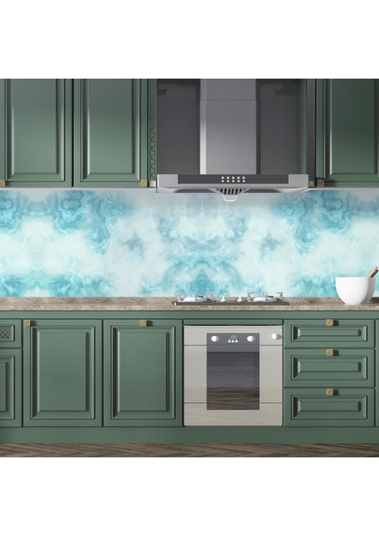 Mutfak Tezgah Arası Folyo Fayans Kaplama Folyosu Absract Desen 60 x 300 modelleri