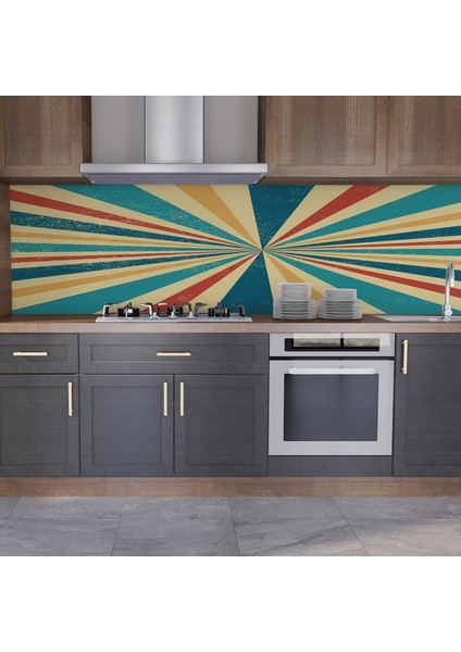 Mutfak Tezgah Arası Folyo Fayans Kaplama Folyosu Retro 60 x 500 fiyatları