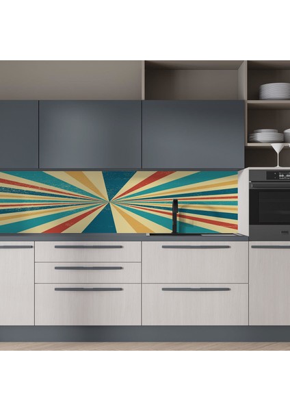 Mutfak Tezgah Arası Folyo Fayans Kaplama Folyosu Retro 60 x 500 indirimleri