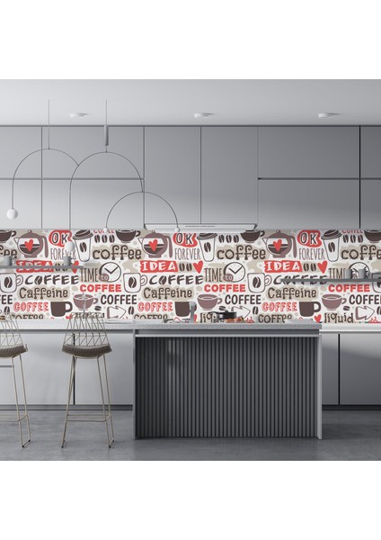 Mutfak Tezgah Arası Folyo Fayans Kaplama Folyosu Idea Coffee 60 x 200 fırsatları