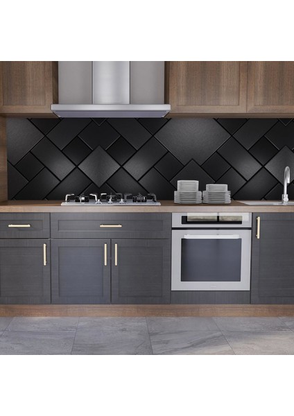 Mutfak Tezgah Arası Folyo Fayans Kaplama Folyosu Siyah Tasarım 60 x 400 fiyatları