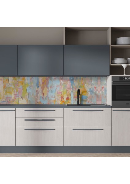 Mutfak Tezgah Arası Folyo Fayans Kaplama Folyosu Renkli Yağlıboya 60 x 300 indirimleri