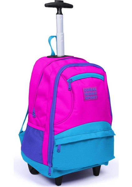 23253 Sport Dört Bölmeli Usb Şarjlı Kulaklık Çıkışlı Çekçekli Sırt Çantası Pembe - Mavi fiyatları