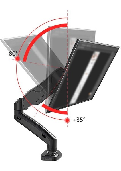 Klc-DS90 17"-32" Monitör Masa Tutucu Kol Stand