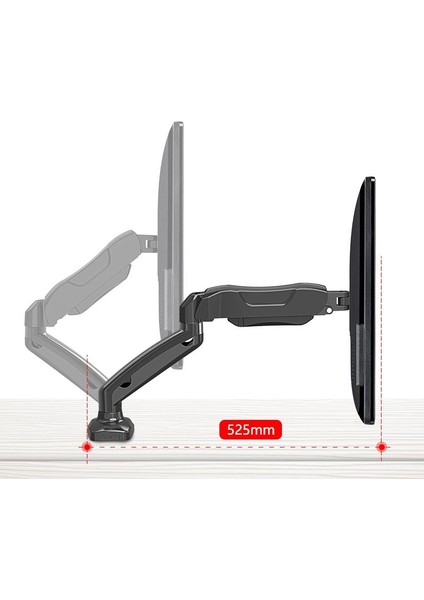 Klc-DS90 17"-32" Monitör Masa Tutucu Kol Stand