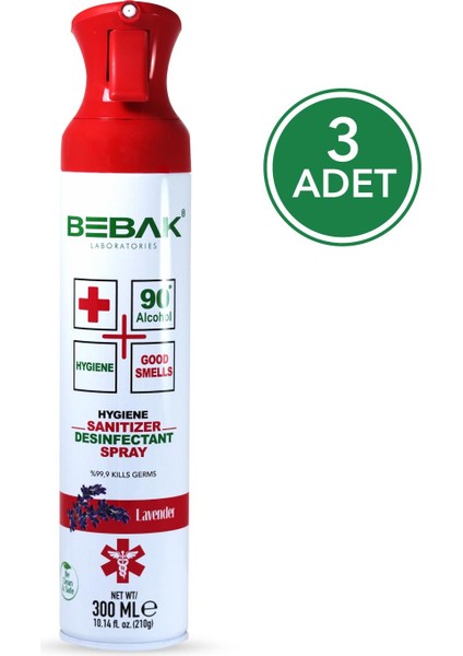 Sprey Oda Dezenfektanı Lavanta 300ML 3 Adet