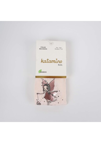 Karmita Baskılı Bambu Külotlu Çorap