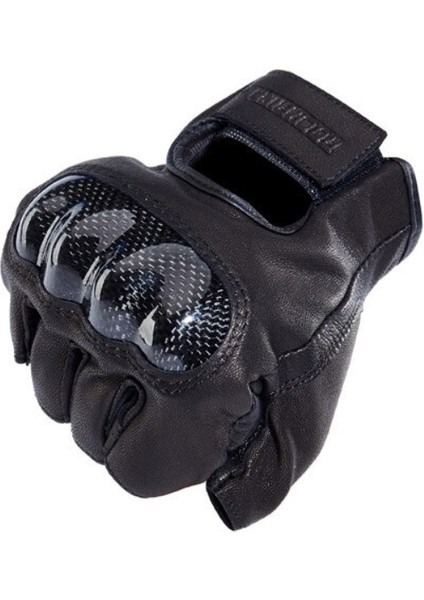 Motosiklet Yarım Parmak Eldiven %100 Deri Karbon Tarak Koruma indirimleri