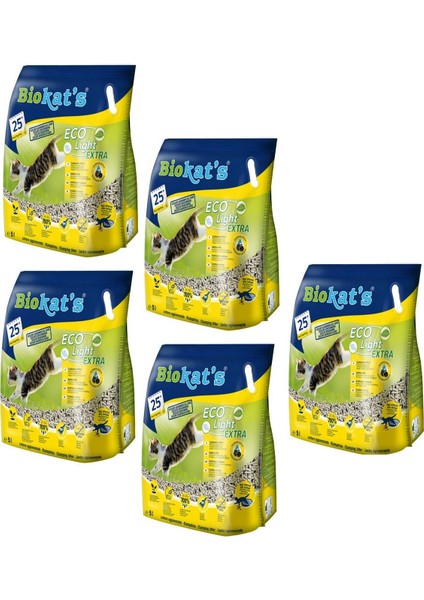 Eco Light Extra Pelet Kedi Kumu 2,9 kg 5 lt x 5
