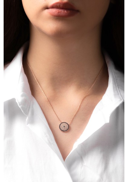 Nazar Boncuklu Gümüş Kolye