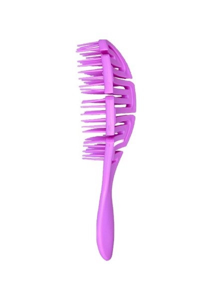 Plastik Bükülebilir Saç Tarağı Hafif Acıtmaz Saç Tarama Pembe