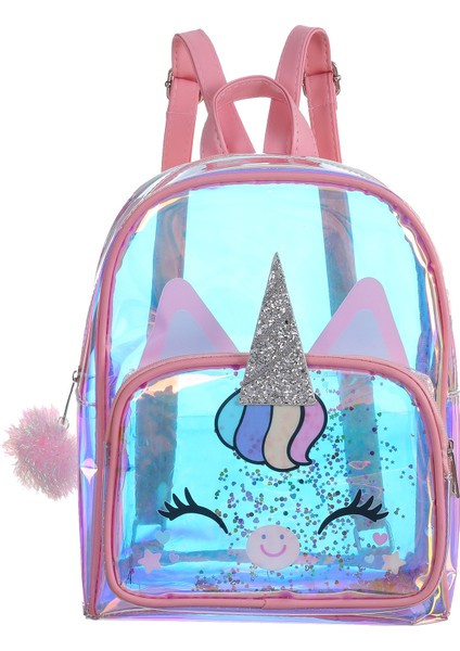 Unicorn Baskılı Şeffaf Sırt Çantası (Yurt Dışından)