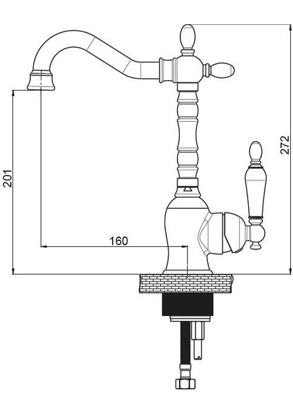 Retro Tek Gövde Lavabo Bataryası Rose Gold MTE180-R fiyatları