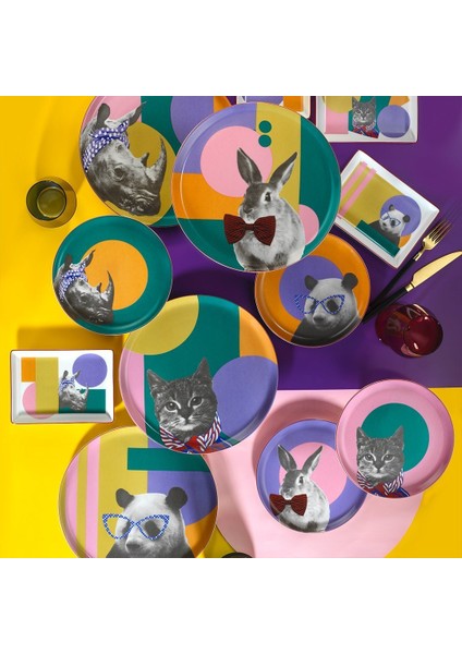 Pretty Animals 12 Parça Kahvaltı ve Sunum Seti