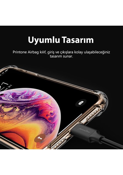 Samsung Galaxy A10 Uyumlu Kılıf Köşe Korumalı Şeffaf Airbag Antishock Kapak