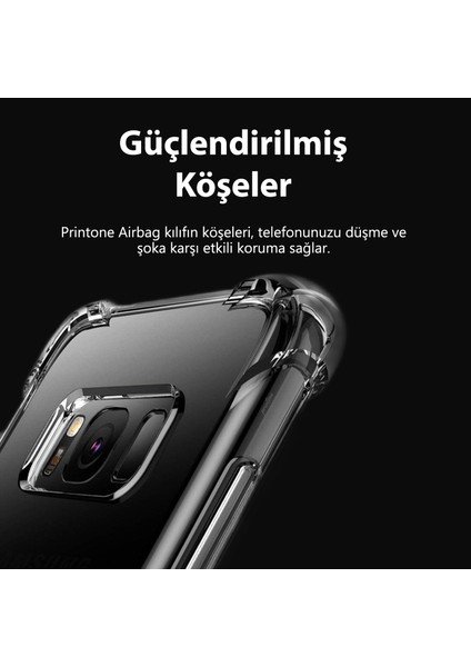 Samsung Galaxy A10 Uyumlu Kılıf Köşe Korumalı Şeffaf Airbag Antishock Kapak