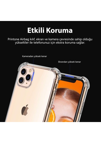 Samsung Galaxy A10 Uyumlu Kılıf Köşe Korumalı Şeffaf Airbag Antishock Kapak