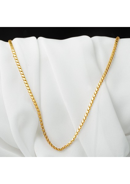 Bilezikçi Pullu Altın Boyun Zinciri 55 cm modelleri