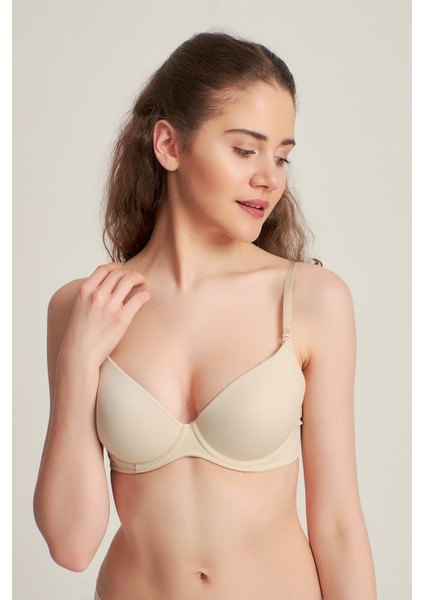 Kadın 171010 Mikro Kaplı Desteksiz Sütyen Ten