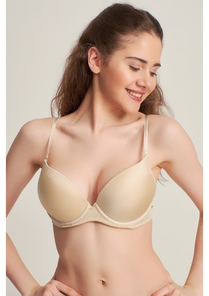 Kadın 7101313 Desteksiz Mikro Kaplı Sihirli Sütyen Ten