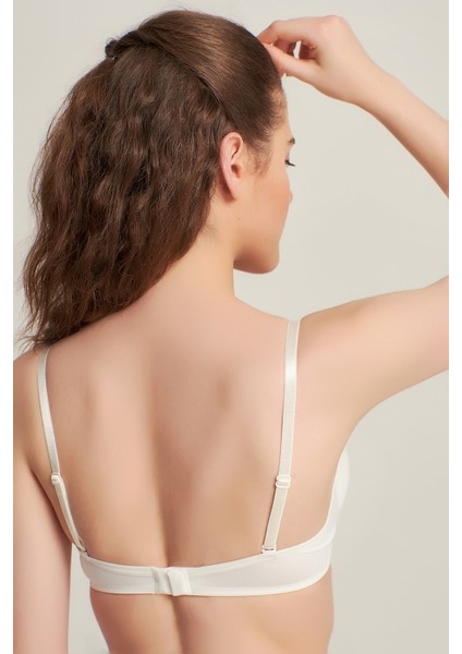 Kadın 171010 Mikro Kaplı Desteksiz Sütyen Ekru fırsatları