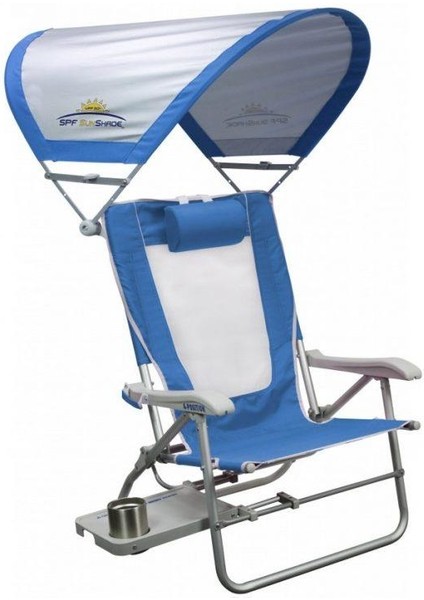 Gci Outdoor Sunshade Big Surf 4 Kademeli Güneşlikli Katlanır Plaj Sandalyesi