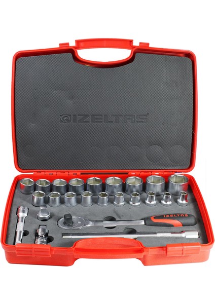 Izeltaş 1/2" 6 Köşe Lokma Anahtar Takımı 24 Parça