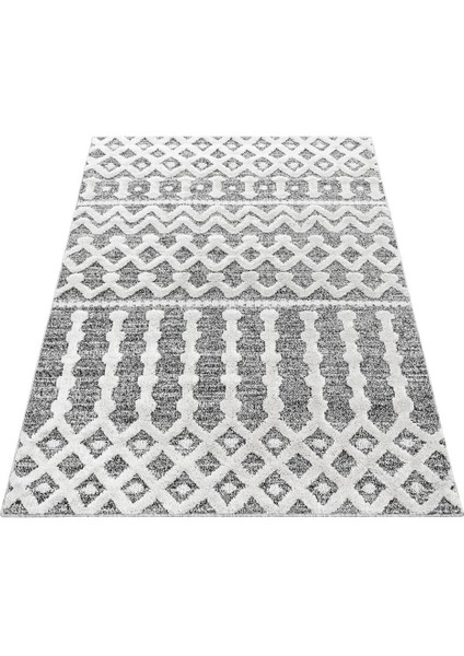 Modern Dekoratif Bukleli kabartmalı gotik desenli Krem Gri Oturma odası Salon Halısı modelleri