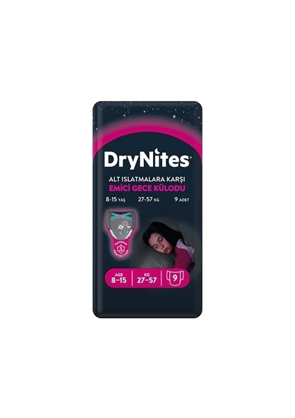 Huggies DryNites Large Kız Külodu 9'lu