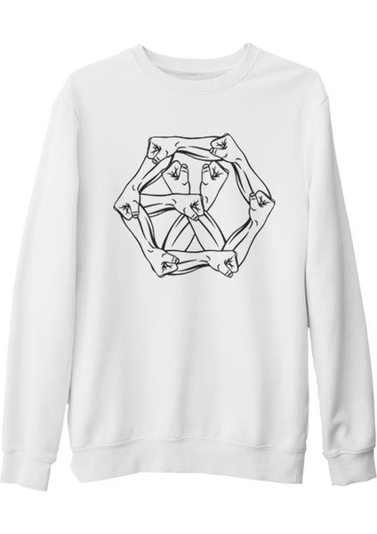 Exo -The War Beyaz Kalın Sweatshirt