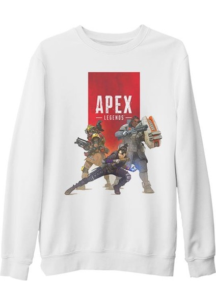 Apex - Legends Beyaz Kalın Sweatshirt