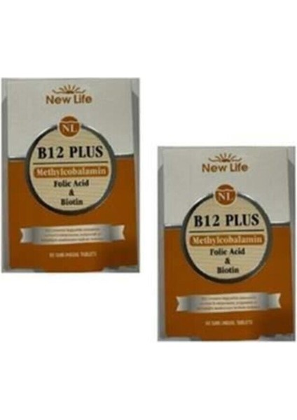 New Life B12 Plus Methylcobalamin 60 Dilaltı Tablet 2 Kutu