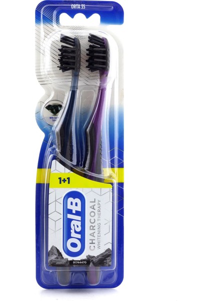Whitening Therapy Charcoal Diş Fırçası Orta 2'li
