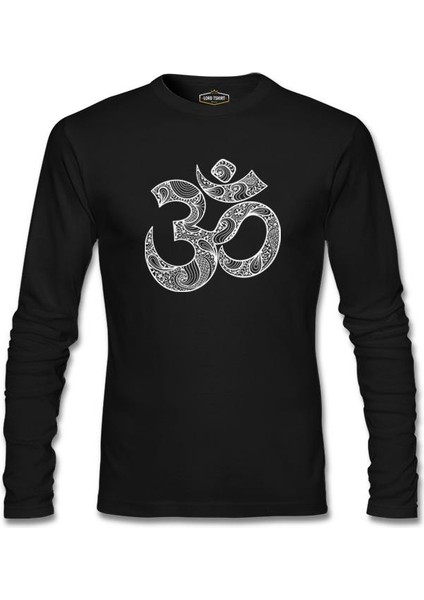 Lordd T-Shirt Yoga - Om Mandela Siyah Erkek Sweatshirt